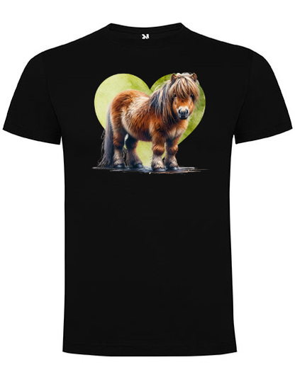 T-shirt med Shetlandsponny