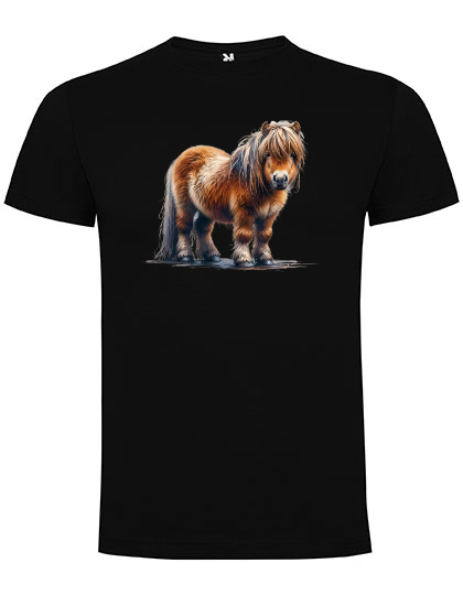 T-shirt med Shetlandsponny