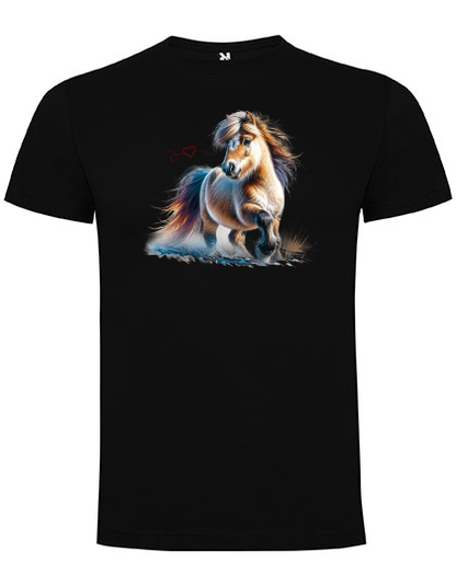 T-shirt med Shetlandsponny