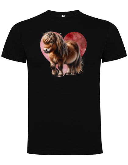T-shirt med Shetlandsponny