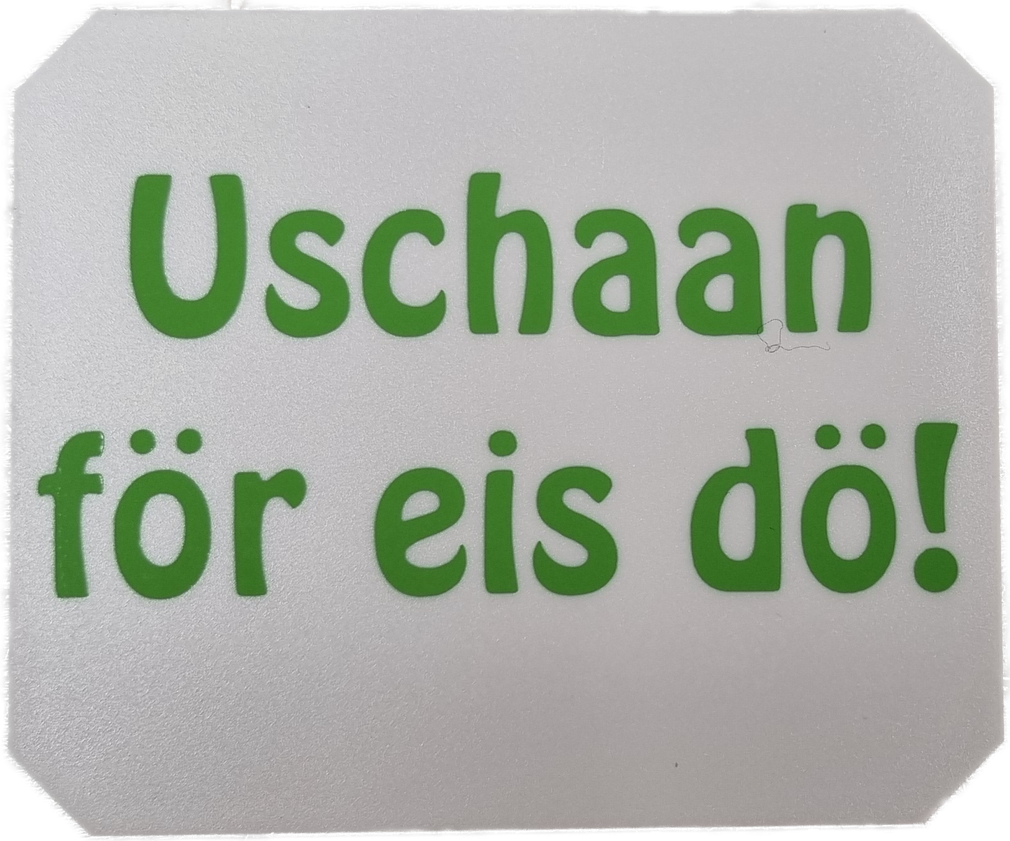 Isskrapa, Ushaan för..