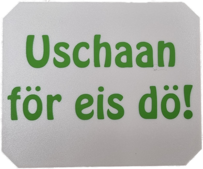 Isskrapa, Ushaan för..